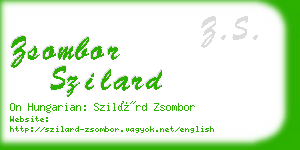 zsombor szilard business card